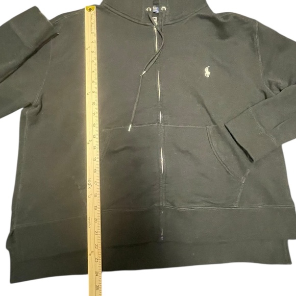 Ralph Lauren Polo Hoodie Men's/Women Unisex Full Zip Sweatshirt Size XL Black - Picture 6 of 12